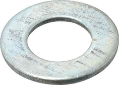 Value Collection - 1" Screw, Steel SAE Flat Washer - 1-1/16" ID x 2" OD, 9/64" Thick, Zinc-Plated Finish - A1 Tooling