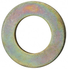 Value Collection - 1-1/8" Screw, Grade 8 Steel SAE Flat Washer - 1-3/16" ID x 2-1/4" OD, 9/64" Thick, Zinc Yellow Dichromate Finish - A1 Tooling