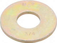 Value Collection - 3/4" Screw, Grade 8 Steel Extra Thick Flat Washer - Zinc Yellow Dichromate Finish - A1 Tooling