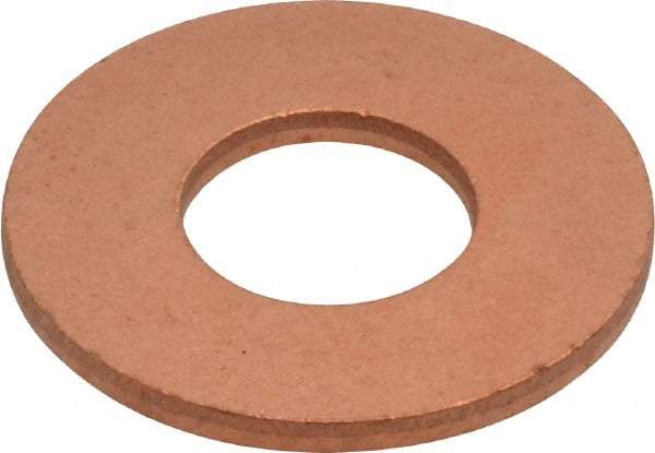 Value Collection - 7/16" Screw, Copper Standard Flat Washer - 1/2" ID x 1-1/8" OD, 0.078" Thick, Plain Finish - A1 Tooling