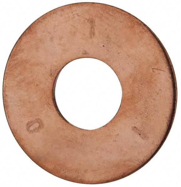 Value Collection - 5/8" Screw, Copper Standard Flat Washer - 0.688" ID x 1-3/4" OD, 0.102" Thick, Plain Finish - A1 Tooling