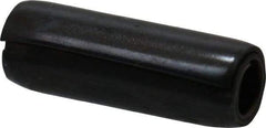 Made in USA - 1/8" Diam x 3/8" Long Coiled Spring Pin - Grade 1070-1090 Alloy Steel, Black Oxide Finish - A1 Tooling