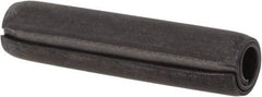 Made in USA - 1/4" Diam x 1-1/8" Long Coiled Spring Pin - Grade 1070-1090 Alloy Steel, Black Oxide Finish - A1 Tooling