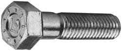 Made in USA - 9/16-12 UNC, 3" Length Under Head Hex Head Cap Screw - Partially Threaded, Grade L9 Alloy Steel, Zinc Yellow Dichromate Finish, 13/16" Hex - A1 Tooling