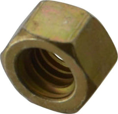 Value Collection - 5/16-18 UNC Steel Right Hand Hex Nut - 1/2" Across Flats, 17/64" High, Zinc Yellow Dichromate Cad & Waxed Finish - A1 Tooling