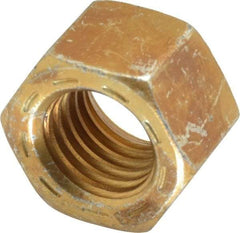 Value Collection - 3/4-10 UNC Steel Right Hand Hex Nut - 1-1/8" Across Flats, 41/64" High, Zinc Yellow Dichromate Cad & Waxed Finish - A1 Tooling