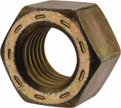 Value Collection - 7/8-9 UNC Steel Right Hand Hex Nut - 1-5/16" Across Flats, 3/4" High, Zinc Yellow Dichromate Cad & Waxed Finish - A1 Tooling