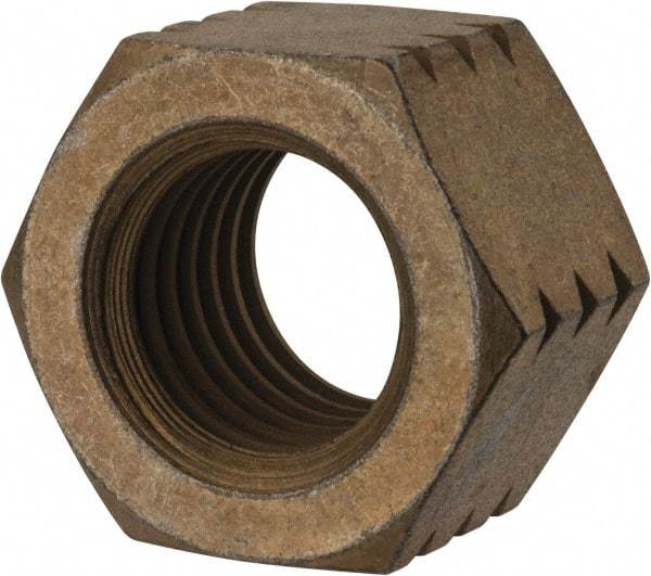 Value Collection - 1-8 UNC Steel Right Hand Hex Nut - 1-1/2" Across Flats, 55/64" High, Zinc Yellow Dichromate Cad & Waxed Finish - A1 Tooling