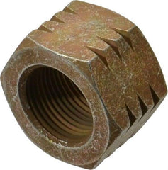 Made in USA - 1-14 UNF Steel Right Hand Hex Nut - 1-1/2" Across Flats, 55/64" High, Zinc Yellow Dichromate Cad & Waxed Finish - A1 Tooling