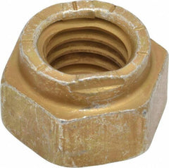 Value Collection - 7/16-14 UNC Grade L9 Hex Lock Nut with Distorted Thread - 11/16" Width Across Flats, Cadmium Dichromate Finish - A1 Tooling