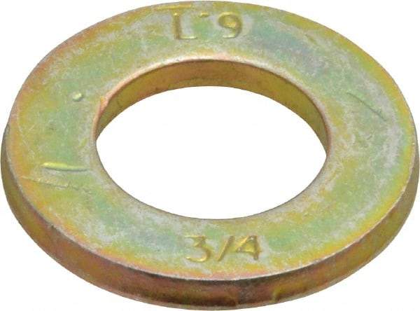 Value Collection - 3/4" Screw, Grade 9 Steel SAE Flat Washer - Zinc Yellow Dichromate Finish - A1 Tooling