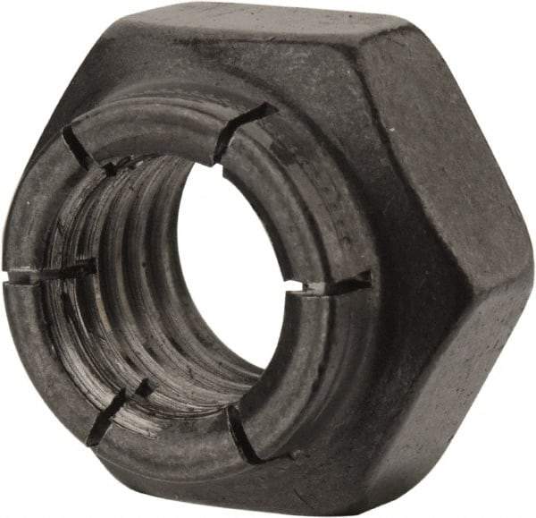 Flex-Loc - 1/2-13 UNC Grade 2 Heavy Hex Lock Nut with Expanding Flex Top - Uncoated, Meets Military Specifications - A1 Tooling