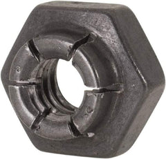 Flex-Loc - 1/4-20 UNC Grade 2 Heavy Hex Lock Nut with Expanding Flex Top - 19/64" High, Uncoated, Meets Military Specifications - A1 Tooling