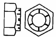 Flex-Loc - #2-56 UNJC Grade 2 Hex Lock Nut with Expanding Flex Top - Cadmium-Plated Finish, Meets Military Specifications - A1 Tooling