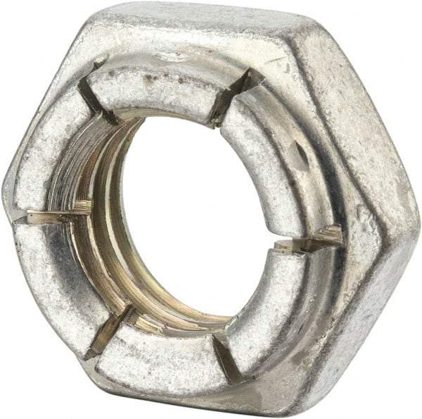 Flex-Loc - 5/8-11 UNC Grade 2 Hex Lock Nut with Expanding Flex Top - 15/16" Width Across Flats, Cadmium-Plated Finish, Meets Military Specifications - A1 Tooling