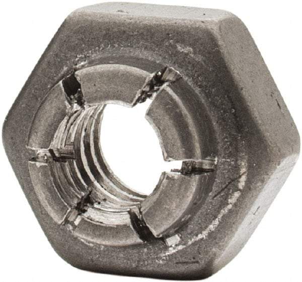 Flex-Loc - #10-24 UNJC 18-8 Hex Lock Nut with Expanding Flex Top - Uncoated, Meets Military Specifications - A1 Tooling