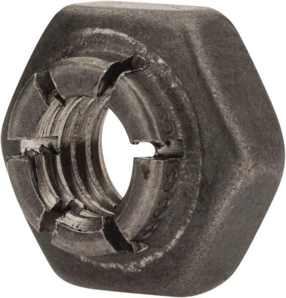 Flex-Loc - #10-32 UNJF 18-8 Hex Lock Nut with Expanding Flex Top - 3/16" High, Uncoated, Meets Military Specifications - A1 Tooling