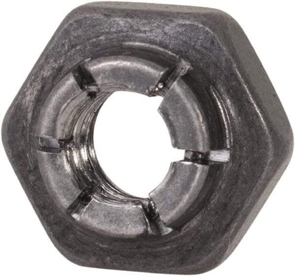 Flex-Loc - #10-24 UNJC 18-8 Hex Lock Nut with Expanding Flex Top - 3/16" High, Uncoated, Meets Military Specifications - A1 Tooling