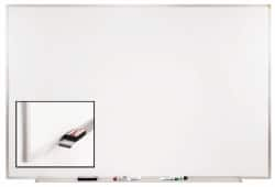 Ghent - 48-1/2" High x 96-1/2" Wide Porcelain on Steel Magnetic Marker Board - Aluminum Frame, 2.63" Deep - A1 Tooling