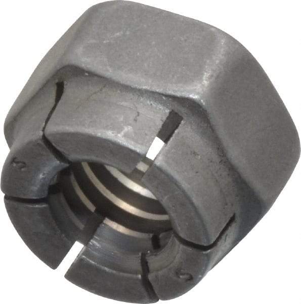 Flex-Loc - 5/16-18 UNC Grade 2 Hex Lock Nut with Expanding Flex Top - Uncoated, Meets Military Specifications - A1 Tooling