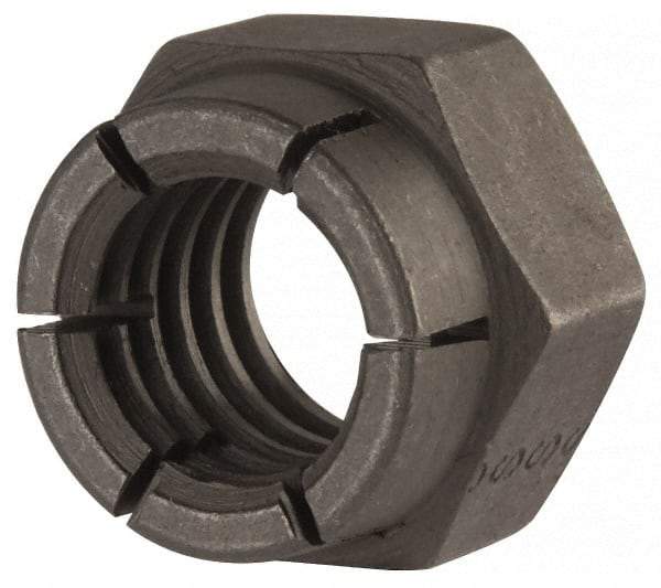 Flex-Loc - 7/16-14 UNC Grade 2 Hex Lock Nut with Expanding Flex Top - Uncoated, Meets Military Specifications - A1 Tooling