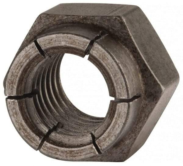 Flex-Loc - 1/2-13 UNC Grade 2 Hex Lock Nut with Expanding Flex Top - 3/4" Width Across Flats, 39/64" High, Uncoated - A1 Tooling