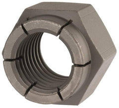 Flex-Loc - 1-8 UNC Grade 2 Hex Lock Nut with Expanding Flex Top - 1-7/16" Width Across Flats, Uncoated, Meets Military Specifications - A1 Tooling