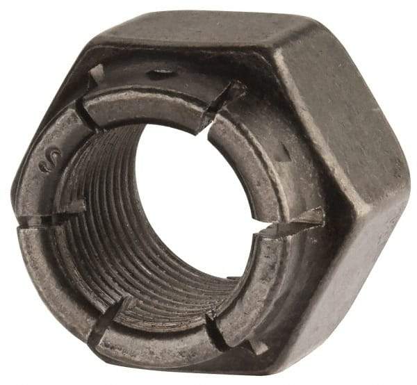 Flex-Loc - 5/8-18 UNJF Grade 2 Hex Lock Nut with Expanding Flex Top - 15/16" Width Across Flats, Uncoated, Meets Military Specifications - A1 Tooling