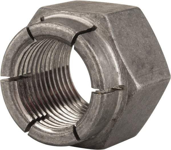 Flex-Loc - 7/8-14 UNF Grade 2 Hex Lock Nut with Expanding Flex Top - 1-1/4" Width Across Flats, 1" High, Uncoated - A1 Tooling