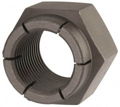 Flex-Loc - 1-12 UNJF Grade 2 Hex Lock Nut with Expanding Flex Top - 1-7/16" Width Across Flats, Uncoated, Meets Military Specifications - A1 Tooling