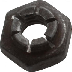 Flex-Loc - #10-24 UNJC Grade 2 Hex Lock Nut with Expanding Flex Top - 3/16" High, Uncoated, Meets Military Specifications - A1 Tooling