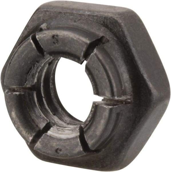 Flex-Loc - 1/4-20 UNC Grade 2 Hex Lock Nut with Expanding Flex Top - 7/32" High, Uncoated, Meets Military Specifications - A1 Tooling