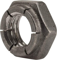 Flex-Loc - 1/2-13 UNC Grade 2 Hex Lock Nut with Expanding Flex Top - 21/64" High, Uncoated, Meets Military Specifications - A1 Tooling