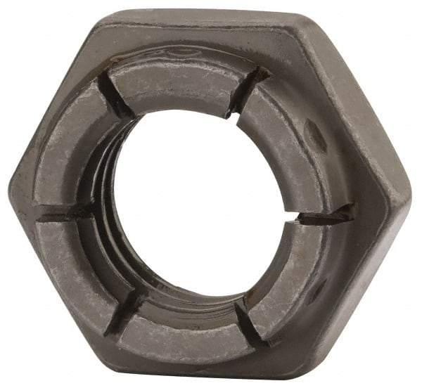 Flex-Loc - 5/8-11 UNC Grade 2 Hex Lock Nut with Expanding Flex Top - 15/16" Width Across Flats, Uncoated, Meets Military Specifications - A1 Tooling