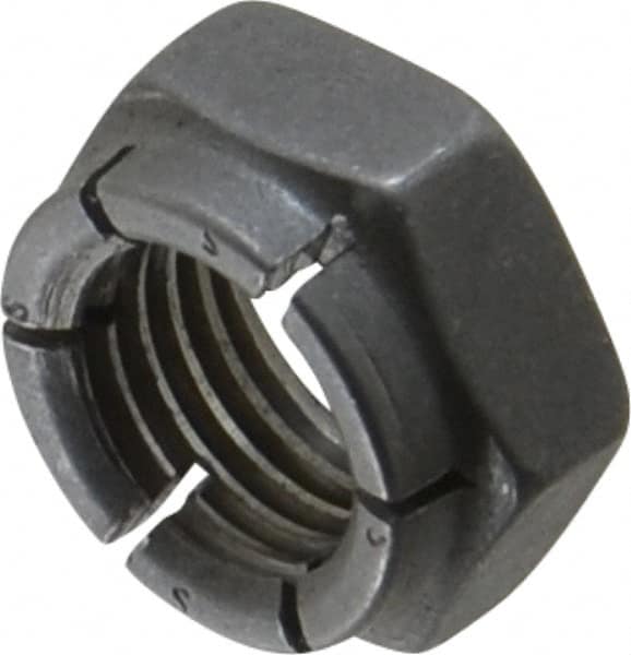 Flex-Loc - 7/16-20 UNJF Grade 2 Hex Lock Nut with Expanding Flex Top - 21/64" High, Uncoated, Meets Military Specifications - A1 Tooling