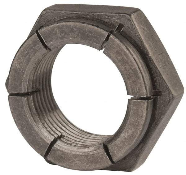 Flex-Loc - 1-14 UNJS Grade 2 Hex Lock Nut with Expanding Flex Top - 1-7/16" Width Across Flats, Uncoated, Meets Military Specifications - A1 Tooling