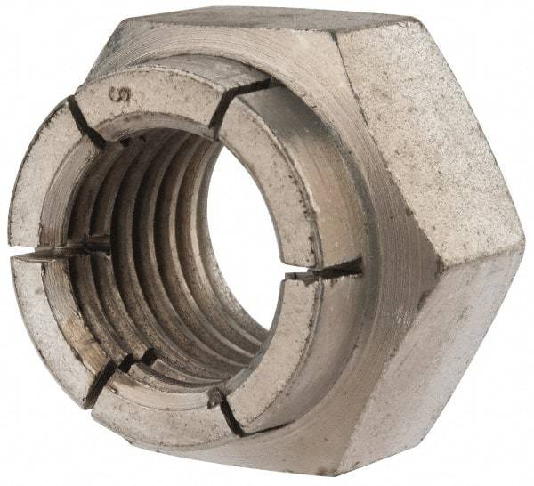 Flex-Loc - 7/8-9 UNC Grade 2 Heavy Hex Lock Nut with Expanding Flex Top - Cadmium-Plated Finish, Meets Military Specifications - A1 Tooling