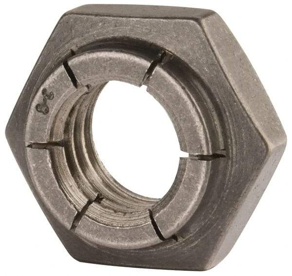 Flex-Loc - 1/2-13 UNC 18-8 Heavy Hex Lock Nut with Expanding Flex Top - Uncoated, Meets Military Specifications - A1 Tooling