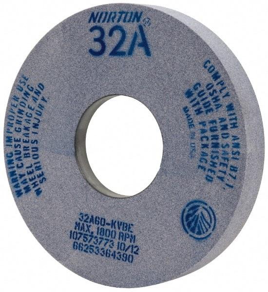 Norton - 14" Diam x 5" Hole x 2" Thick, K Hardness, 60 Grit Surface Grinding Wheel - Aluminum Oxide, Type 5, Medium Grade, 1,800 Max RPM, Vitrified Bond, One-Side Recess - A1 Tooling