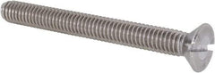 Value Collection - 5/16-18 UNC, 3" OAL Slotted Drive Machine Screw - Flat Head, Grade 18-8 Stainless Steel, Uncoated, Without Washer - A1 Tooling