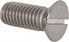 Value Collection - 1/2-13 UNC, 1-1/4" OAL Slotted Drive Machine Screw - Flat Head, Grade 18-8 Stainless Steel, Uncoated, Without Washer - A1 Tooling