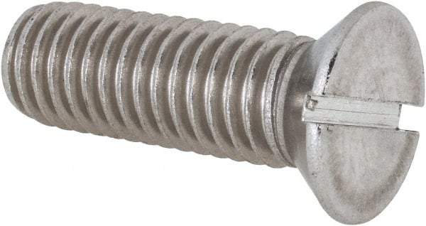 Value Collection - 1/2-13 UNC, 1-1/2" OAL Slotted Drive Machine Screw - Flat Head, Grade 18-8 Stainless Steel, Uncoated, Without Washer - A1 Tooling