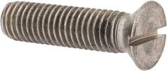 Value Collection - 1/2-13 UNC, 2" OAL Slotted Drive Machine Screw - Flat Head, Grade 18-8 Stainless Steel, Uncoated, Without Washer - A1 Tooling