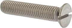 Value Collection - 1/2-13 UNC, 2-1/2" OAL Slotted Drive Machine Screw - Flat Head, Grade 18-8 Stainless Steel, Uncoated, Without Washer - A1 Tooling