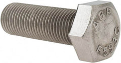 Value Collection - 1/2-20 UNF, 1-1/2" Length Under Head Hex Head Cap Screw - Grade 18-8 Stainless Steel, 3/4" Hex - A1 Tooling