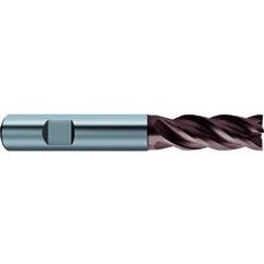 7/16x7/16x7/8x2-3/4 4Fl Carbide RF100 Diver End Mill-.0138 Chamfer-Cylindrical Shank-nano-Si - A1 Tooling