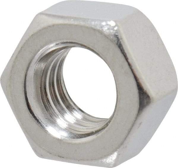 Value Collection - 5/16-18 UNC Stainless Steel Right Hand Hex Nut - 1/2" Across Flats, 17/64" High, Uncoated - A1 Tooling