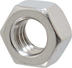 Value Collection - 5/16-18 UNC Stainless Steel Right Hand Hex Nut - 1/2" Across Flats, 17/64" High, Uncoated - A1 Tooling