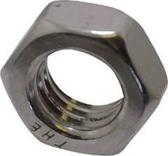 Value Collection - 1/2-13 UNC Stainless Steel Right Hand Hex Jam Nut - 3/4" Across Flats, 5/16" High, Uncoated - A1 Tooling