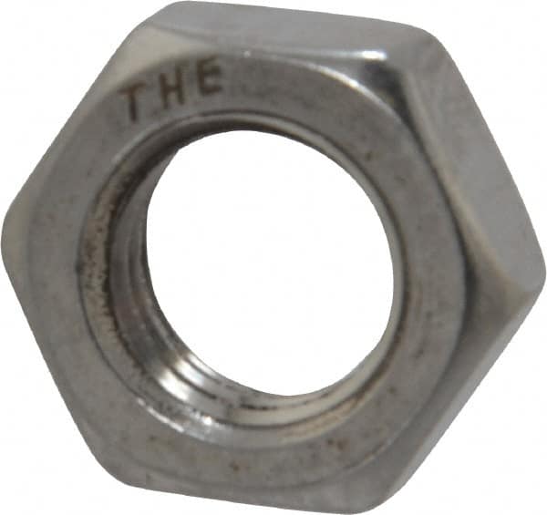 Value Collection - 5/8-11 UNC Stainless Steel Right Hand Hex Jam Nut - 15/16" Across Flats, 3/8" High, Uncoated - A1 Tooling